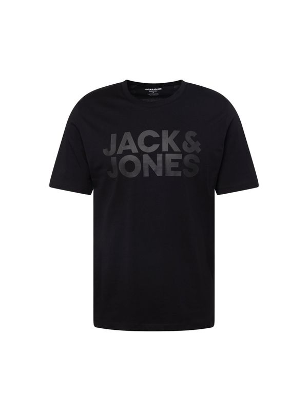 JACK & JONES JACK & JONES Тениска  сиво / черно