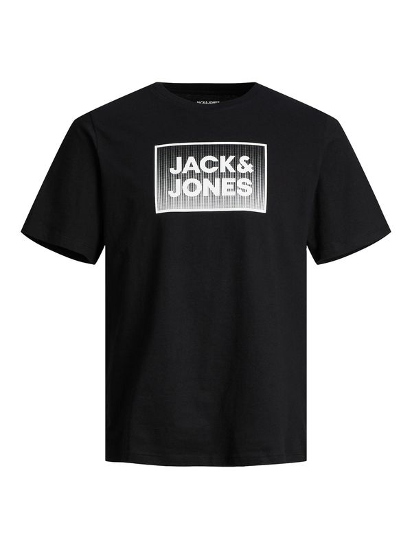JACK & JONES JACK & JONES Тениска 'STEEL'  черно / бяло