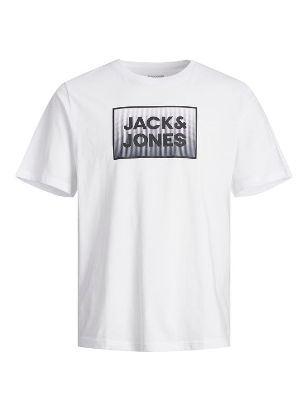 JACK & JONES JACK & JONES Тениска 'STEEL'  черно / бяло
