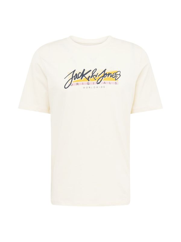 JACK & JONES JACK & JONES Тениска 'TAMPA'  кремаво / жълто / светлорозово / черно