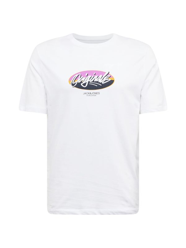 JACK & JONES JACK & JONES Тениска 'TAMPA'  жълто / светлолилаво / черно / бяло