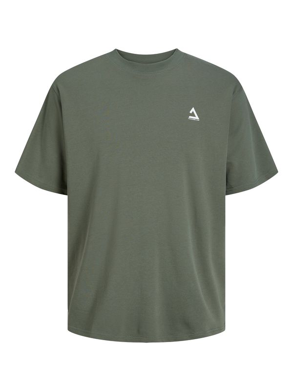 JACK & JONES JACK & JONES Тениска 'Triangle'  зелено / пастелно зелено / корал / бяло