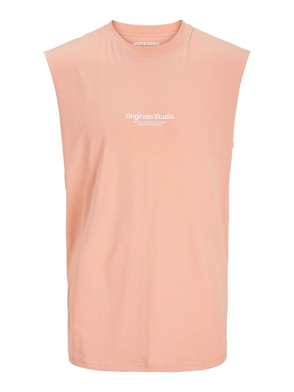 JACK & JONES JACK & JONES Тениска 'VESTERBRO'  оранжево / бяло