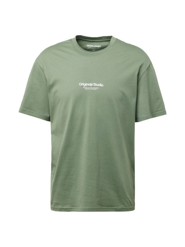 JACK & JONES JACK & JONES Тениска 'VESTERBRO'  пастелно зелено / бяло