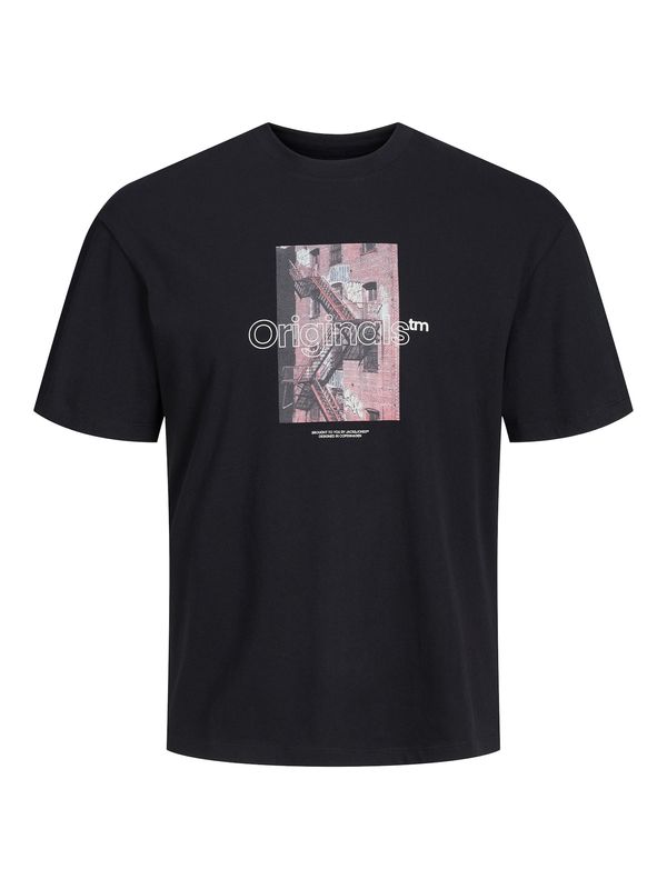 JACK & JONES JACK & JONES Тениска 'Vesterbro'  сиво / розово / черно / бяло