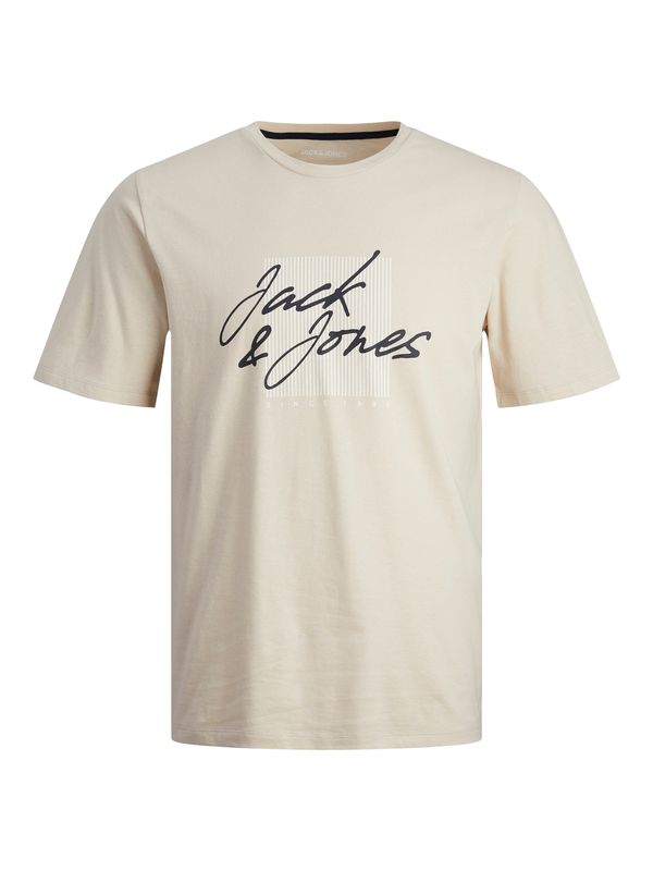 JACK & JONES JACK & JONES Тениска 'ZURI'  бежово / черно