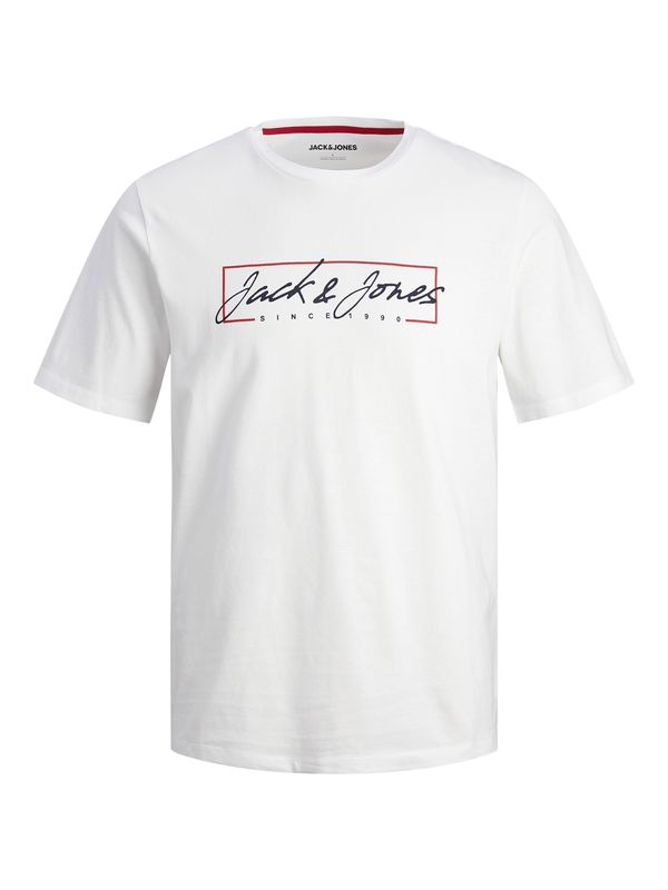 JACK & JONES JACK & JONES Тениска 'ZURI'  светлочервено / черно / бяло