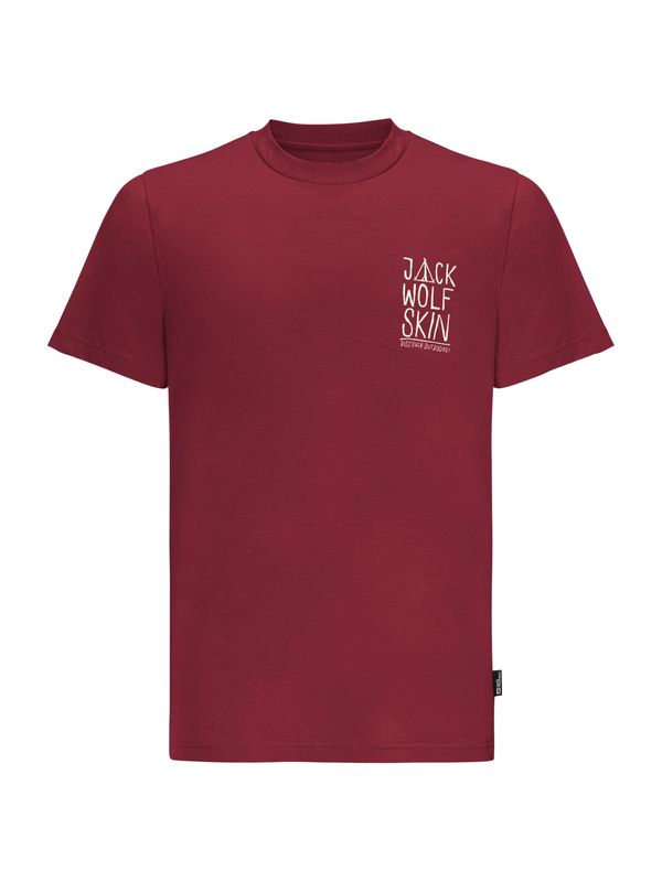 JACK WOLFSKIN JACK WOLFSKIN Функционална тениска  боровинка / бяло