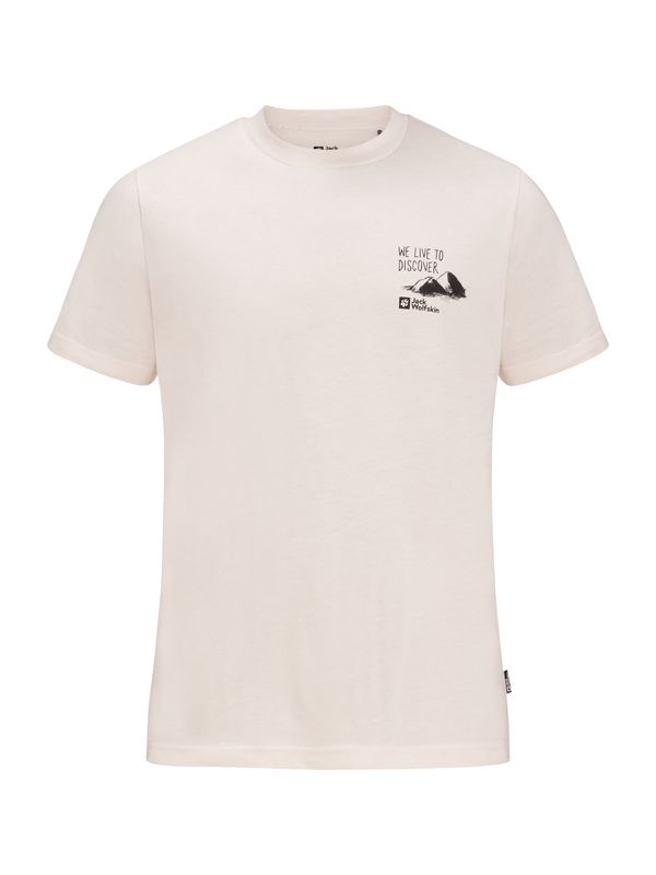 JACK WOLFSKIN JACK WOLFSKIN Функционална тениска 'Discover'  бежово / черно