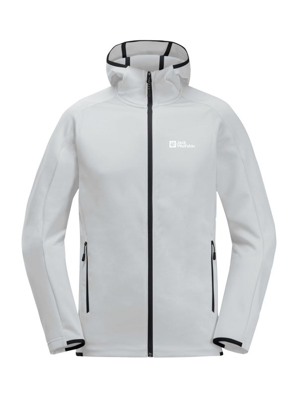 JACK WOLFSKIN JACK WOLFSKIN Функционално поларено яке 'ALPGRAT'  сиво / черно / бяло