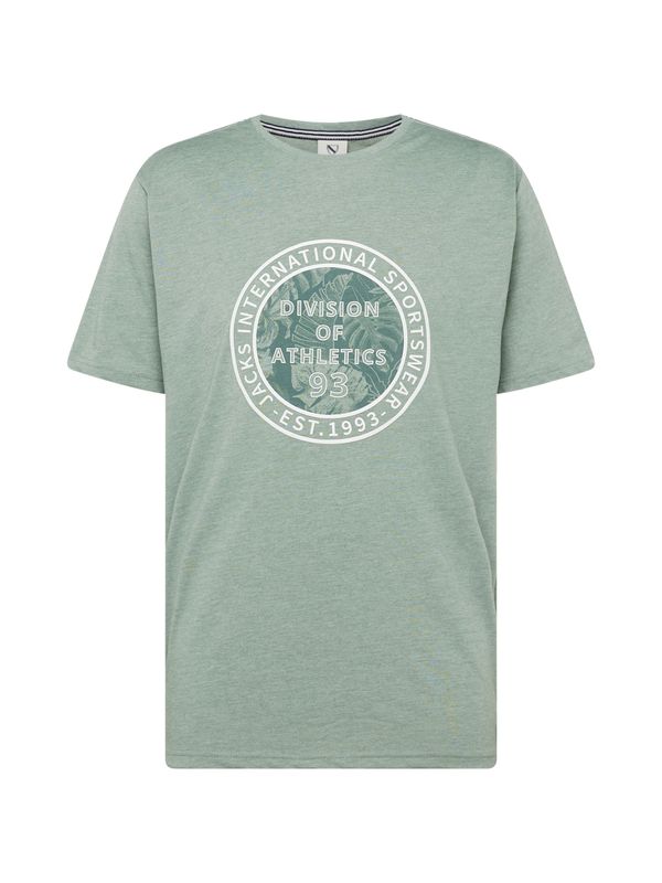 Jack's Jack's Тениска  смарагдово зелено / пастелно зелено / бяло