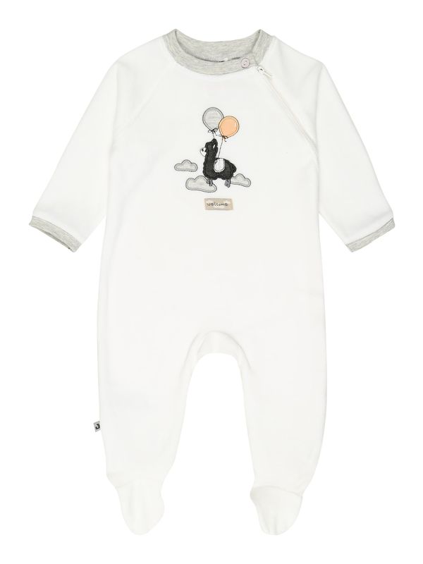 JACKY JACKY Бебешки гащеризони/боди 'LAMA'  мръсно бяло