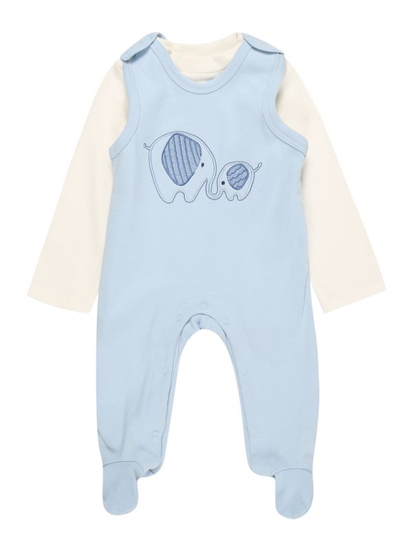 JACKY JACKY Бебешки гащеризони/боди  светлосиньо / бяло