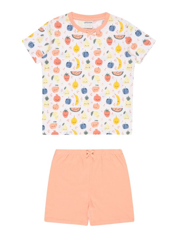 JACKY JACKY Комплект пижама  пъстро / кайсия / бяло