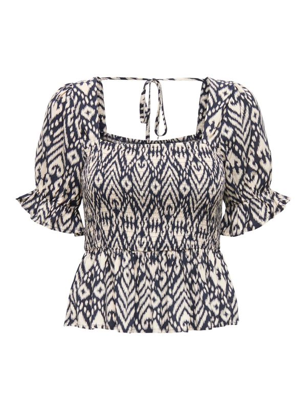 JDY JDY Блуза 'Bora'  бежово / нейви синьо