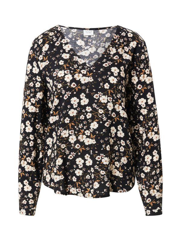 JDY JDY Блуза 'Kaitlyn'  кремаво / светлобежово / червено-виолетово / черно