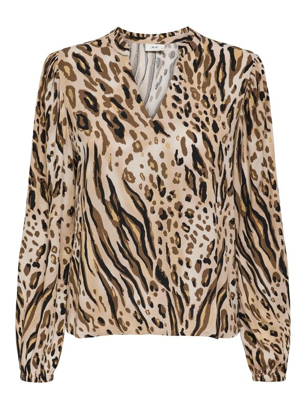 JDY JDY Блуза 'MAX'  тъмнобежово / кафяво / светлосиво