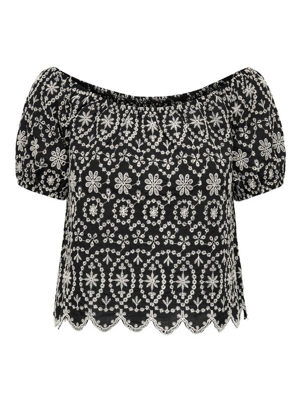 JDY JDY Блуза 'MINNO'  бежово / черно