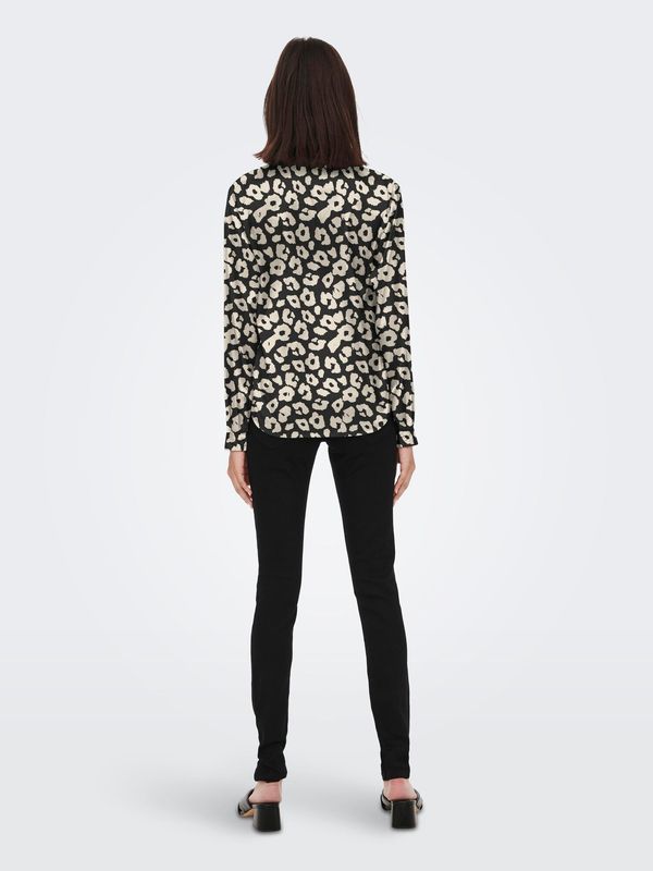 JDY JDY Блуза  сиво-бежово / черно