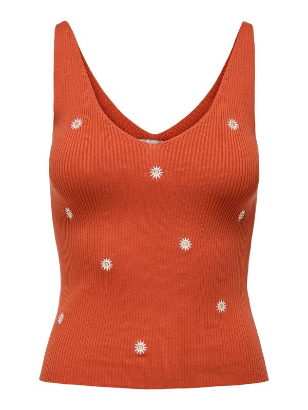 JDY JDY Плетен топ 'NANNA'  жълто / тъмнооранжево / бяло