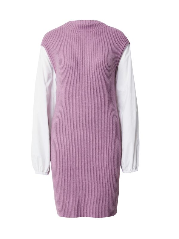 JDY JDY Плетена рокля 'SAGA'  светлолилаво / мръсно бяло
