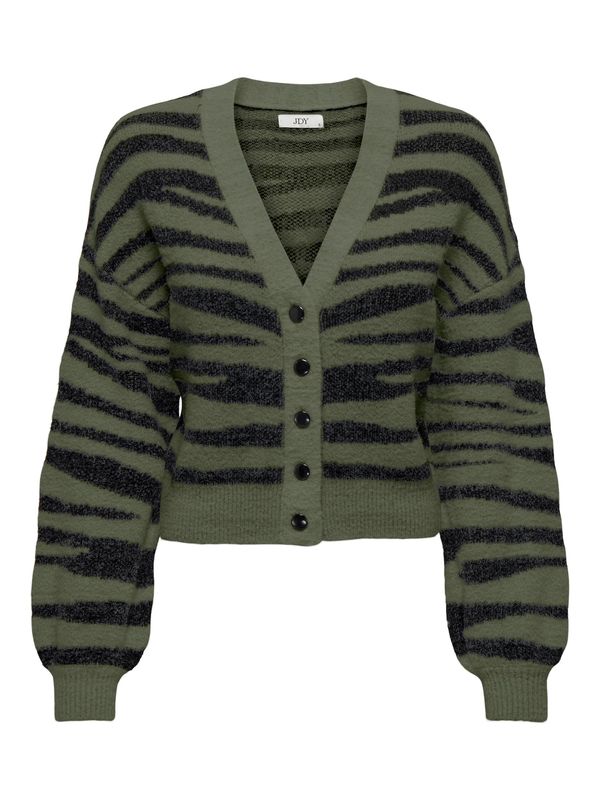 JDY JDY Плетена жилетка 'Lorraine'  маслина / черно