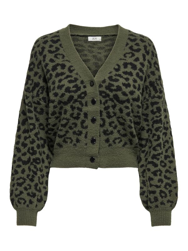 JDY JDY Плетена жилетка 'LORRAINE'  маслина / черно