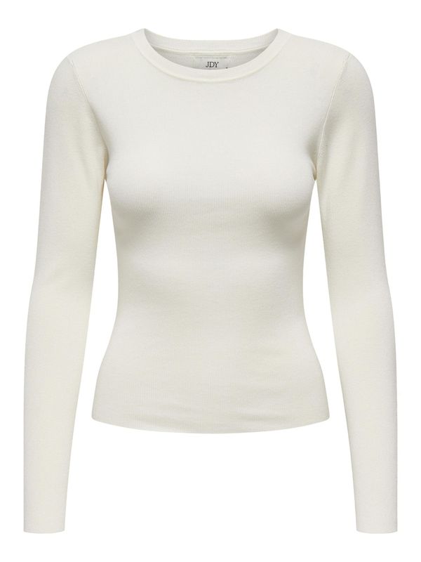 JDY JDY Пуловер 'CIRKELINE'  бял памук