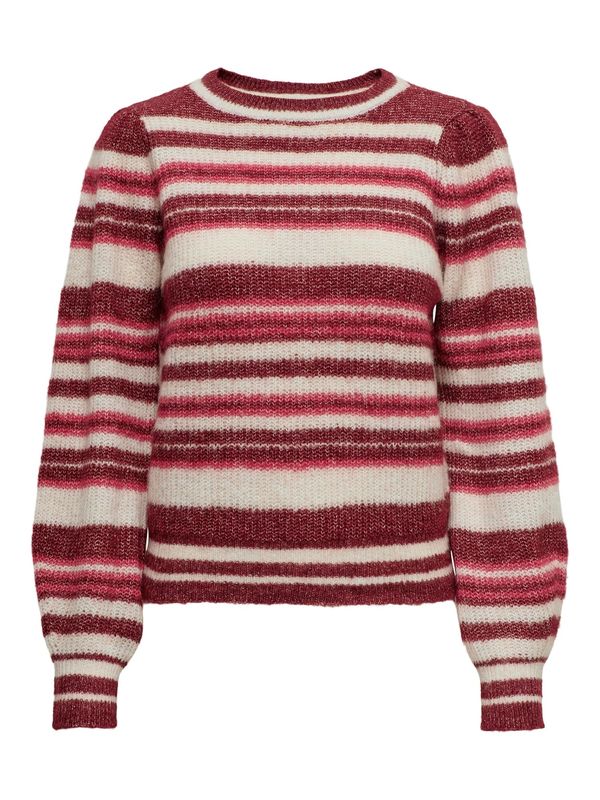 JDY JDY Пуловер 'INGEBORG'  бежово / кафяво / червено