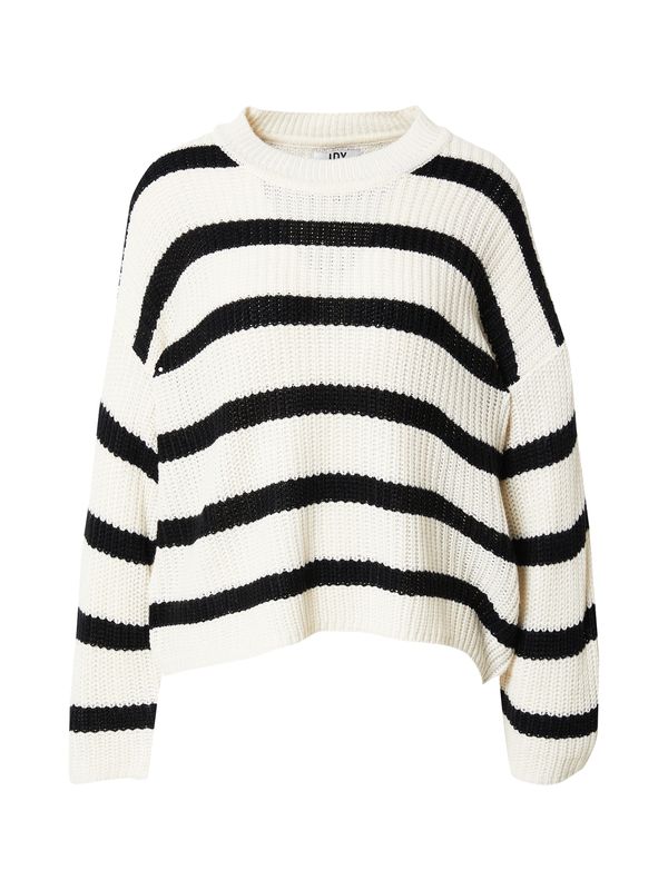JDY JDY Пуловер 'Justy'  кремаво / черно