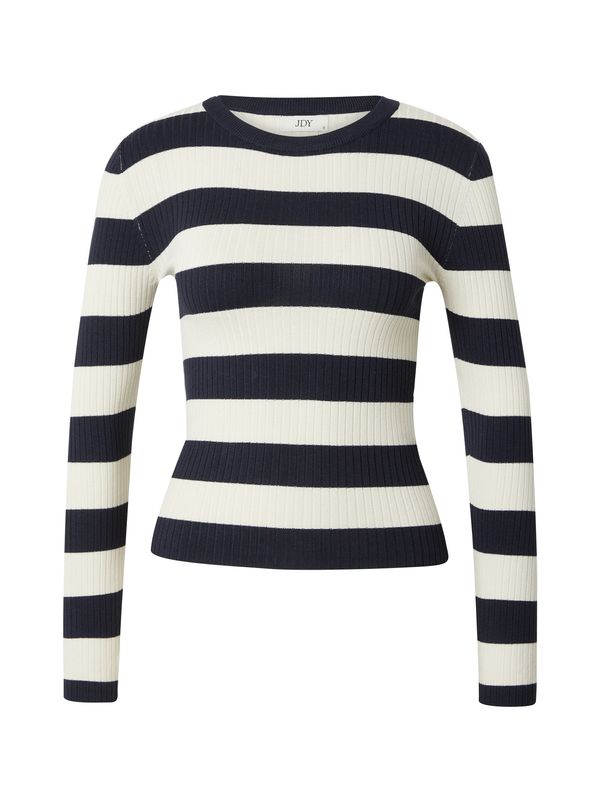 JDY JDY Пуловер 'PLUM'  бежово / нощно синьо