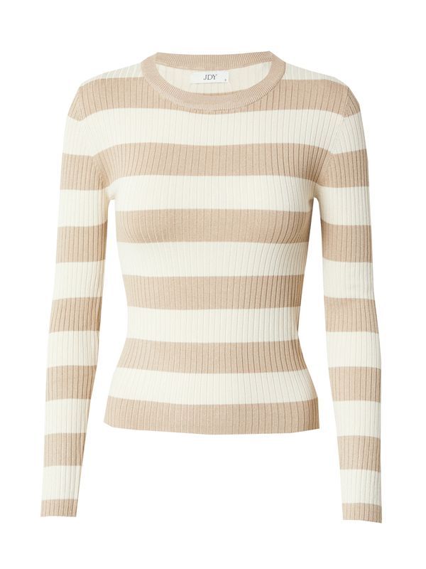 JDY JDY Пуловер 'PLUM'  бежово / тъмнобежово