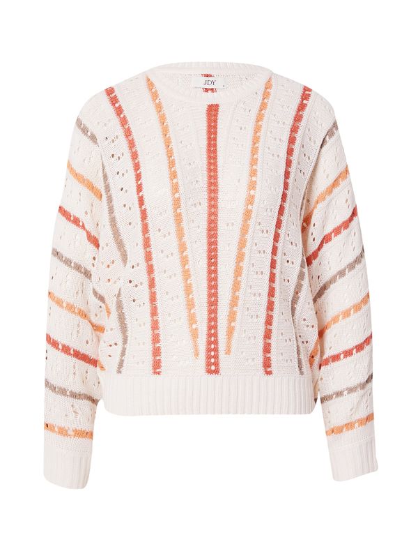 JDY JDY Пуловер 'SUN ADA'  кремаво / таупе сиво / светлооранжево / тъмнооранжево