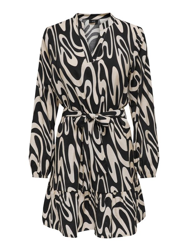 JDY JDY Рокля 'CAMILLE'  бежово / черно