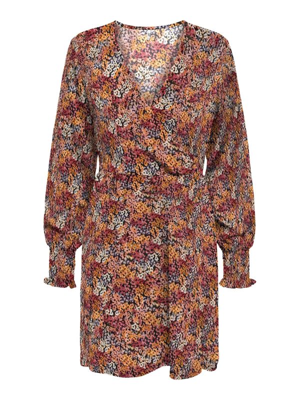 JDY JDY Рокля 'Lotus'  оранжево / пъпеш / черно / бяло