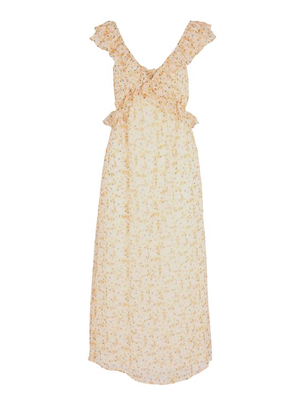 JDY JDY Рокля 'MOON'  тъмнокафяво / зелено / оранжево / бял памук