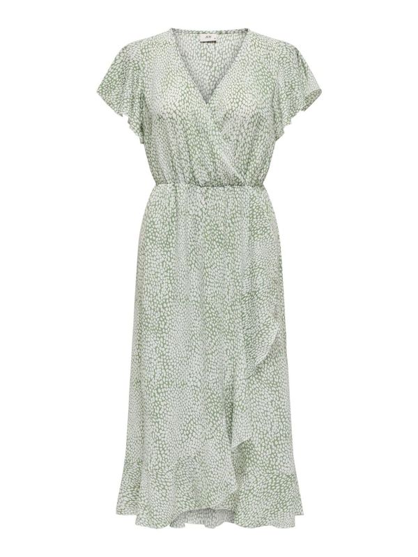 JDY JDY Рокля 'PIPER MILO'  зелено / бяло