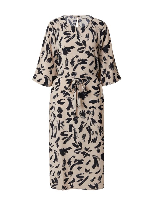 JDY JDY Рокля 'SEFA LIFE'  бежово / черно