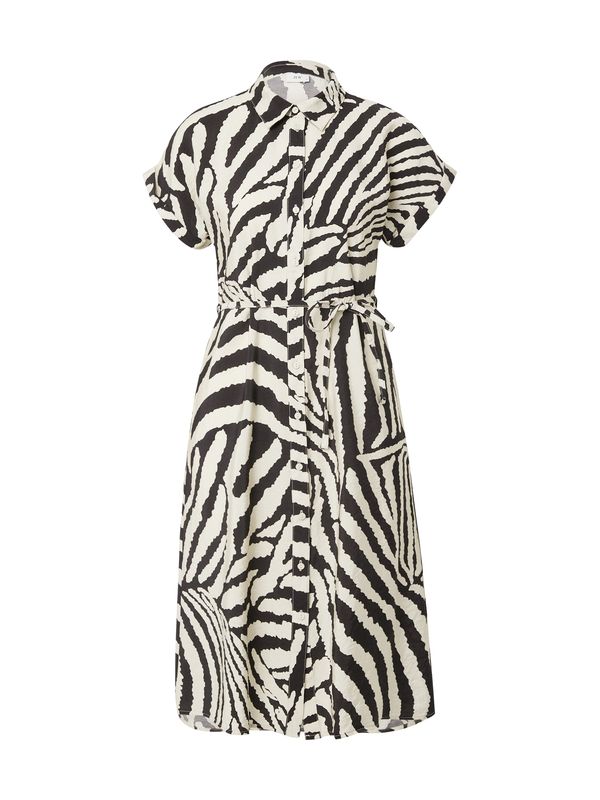 JDY JDY Рокля тип риза 'CAMILLE'  бежово / черно