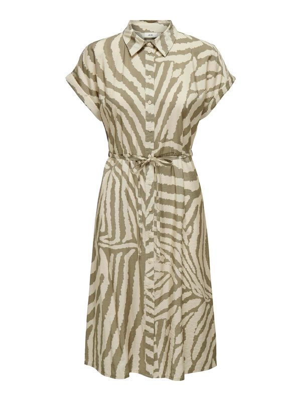 JDY JDY Рокля тип риза 'Camille'  камел / мръсно бяло