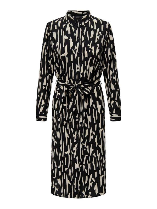 JDY JDY Рокля тип риза 'DIVYA'  бежово / черно