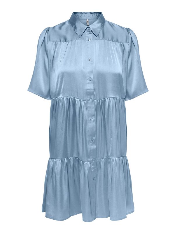 JDY JDY Рокля тип риза 'FIFI'  опушено синьо