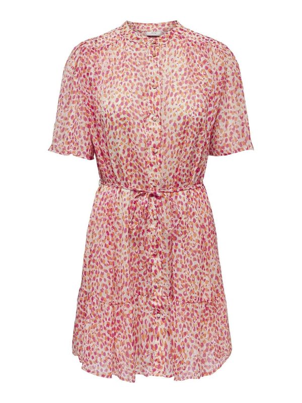 JDY JDY Рокля тип риза 'JENIFY'  светлобежово / кайсия / питая