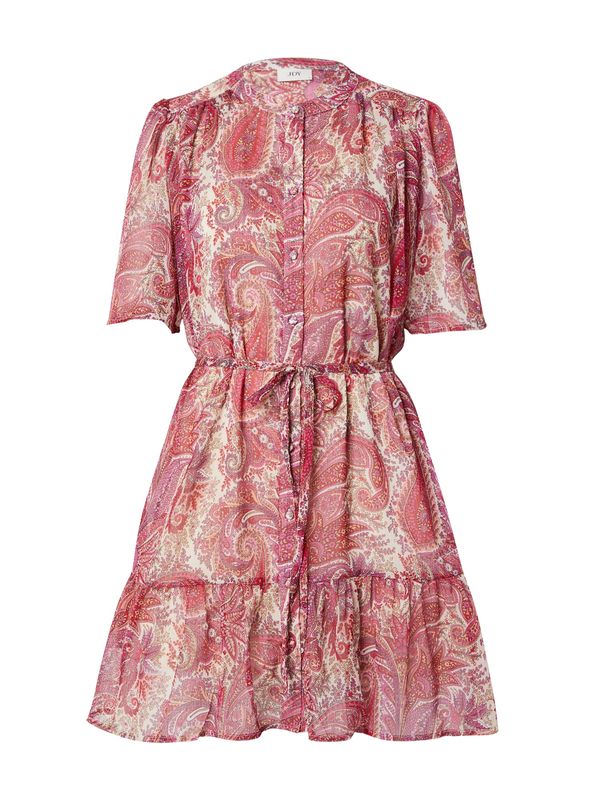 JDY JDY Рокля тип риза 'JENIFY'  светлобежово / кайсия / розово / червено