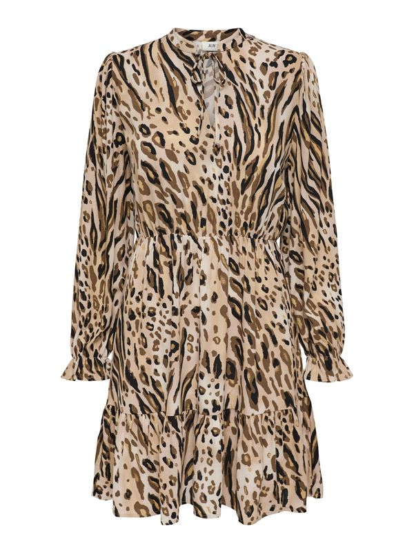 JDY JDY Рокля тип риза 'MAX'  тъмнобежово / кафяво / черно / бяло