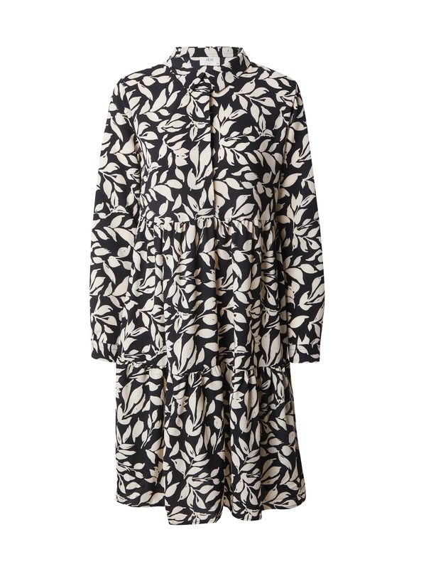 JDY JDY Рокля тип риза 'PIPER'  светлобежово / черно