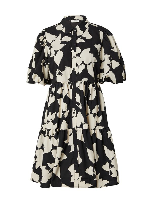 JDY JDY Рокля тип риза 'THILDA'  бежово / черно