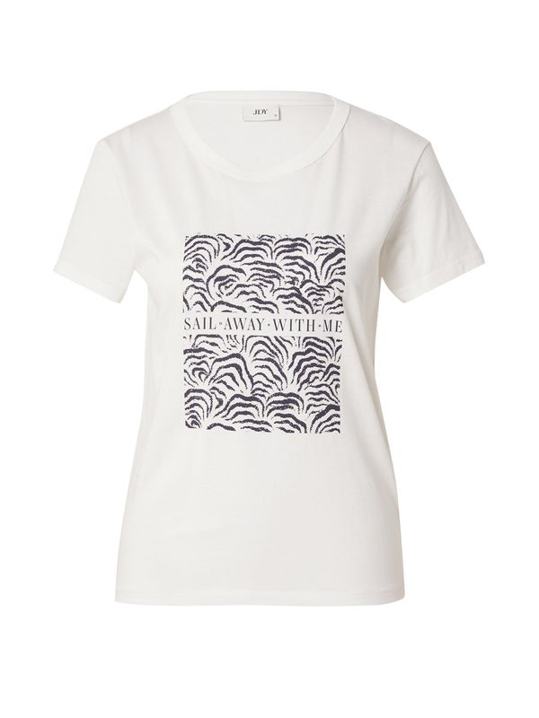 JDY JDY Тениска 'MICHIGAN'  черно / бяло