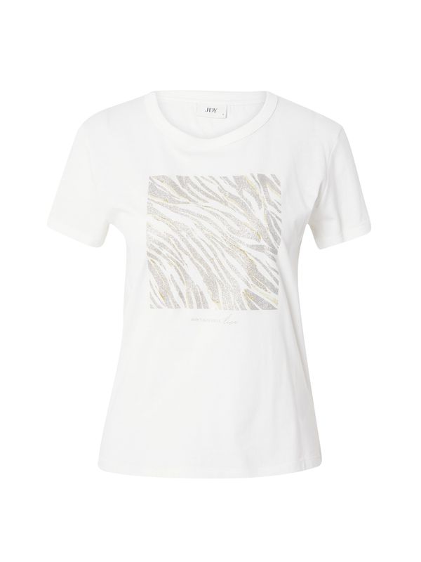 JDY JDY Тениска 'MICHIGAN'  жълто / сиво / бяло