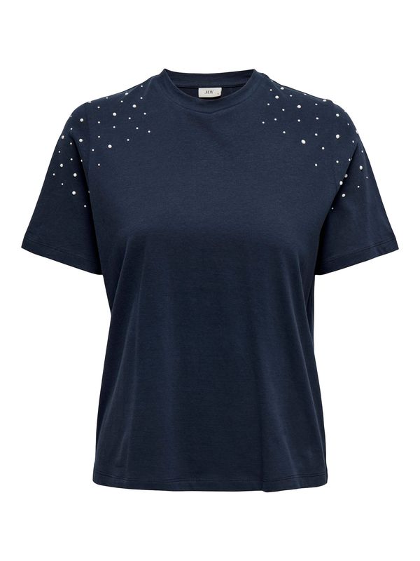 JDY JDY Тениска 'MOLLY'  нощно синьо / бяло